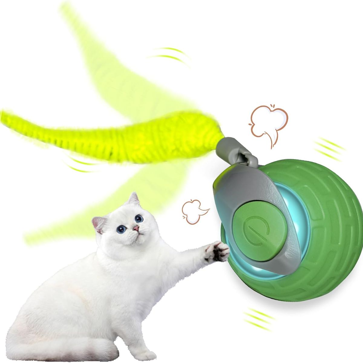 GENERICO - Juguete Interactivo para Gatos Pelota Inteligente con Cola