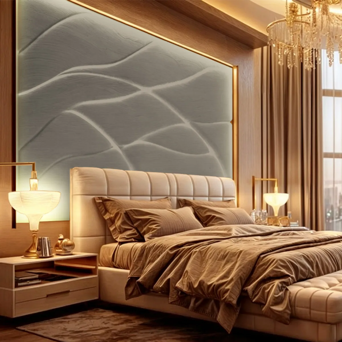 BARAKA HOME - Cabecera Melilla King - Gris Claro