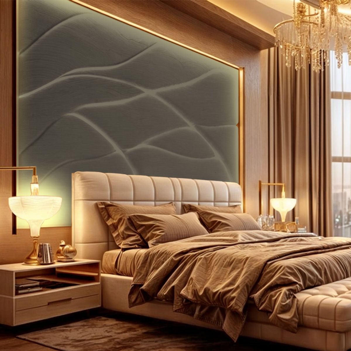 BARAKA HOME - Cabecera Melilla Queen - Gris Oscuro