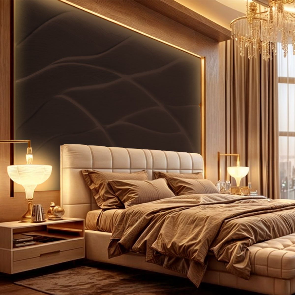 BARAKA HOME - Cabecera Melilla Queen - Chocolate