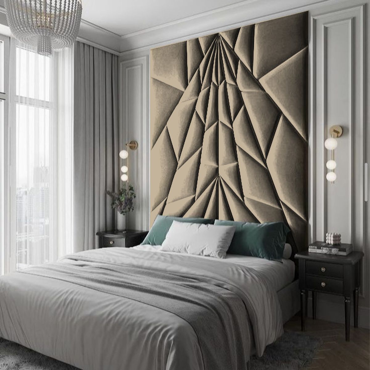 BARAKA HOME - Cabecera Randers King - Beige Claro