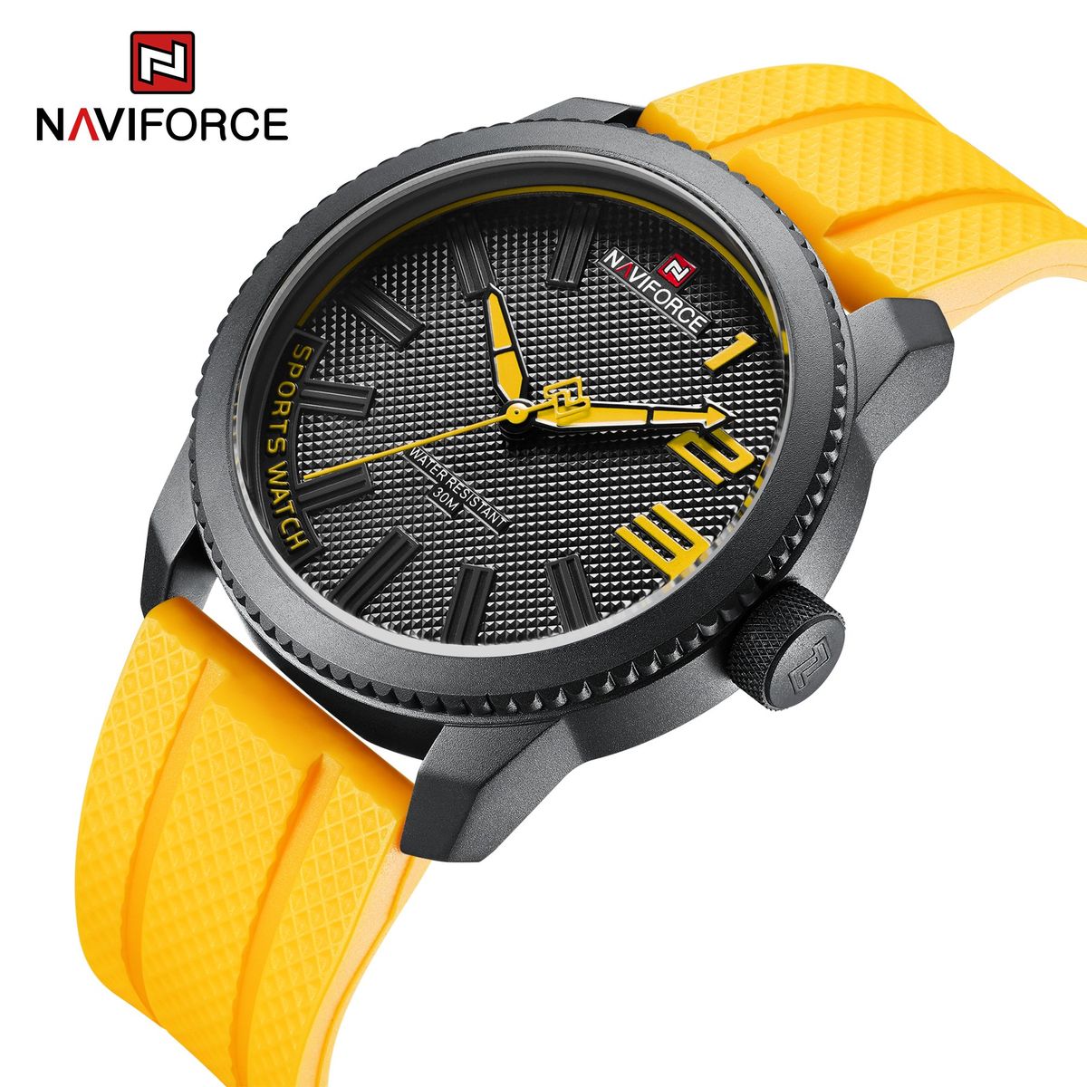 NAVIFORCE - Reloj Naviforce 9202T Correa Amarilla de silicona