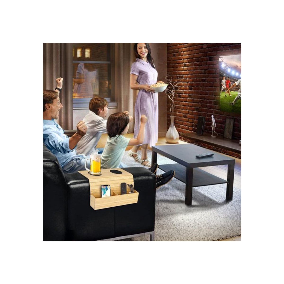 SHEEPBUSTER - Organizador para Reposabrazos de Sofá Madera