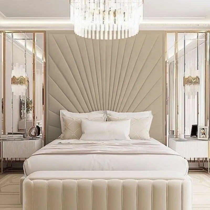 BARAKA HOME - Cabecera Herning 1.5 Plz - Beige Claro