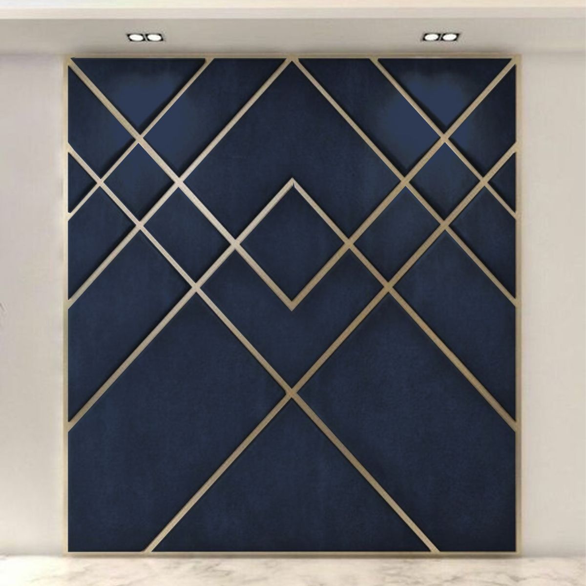 BARAKA HOME - Cabecera Skagen Queen - Azul Marino