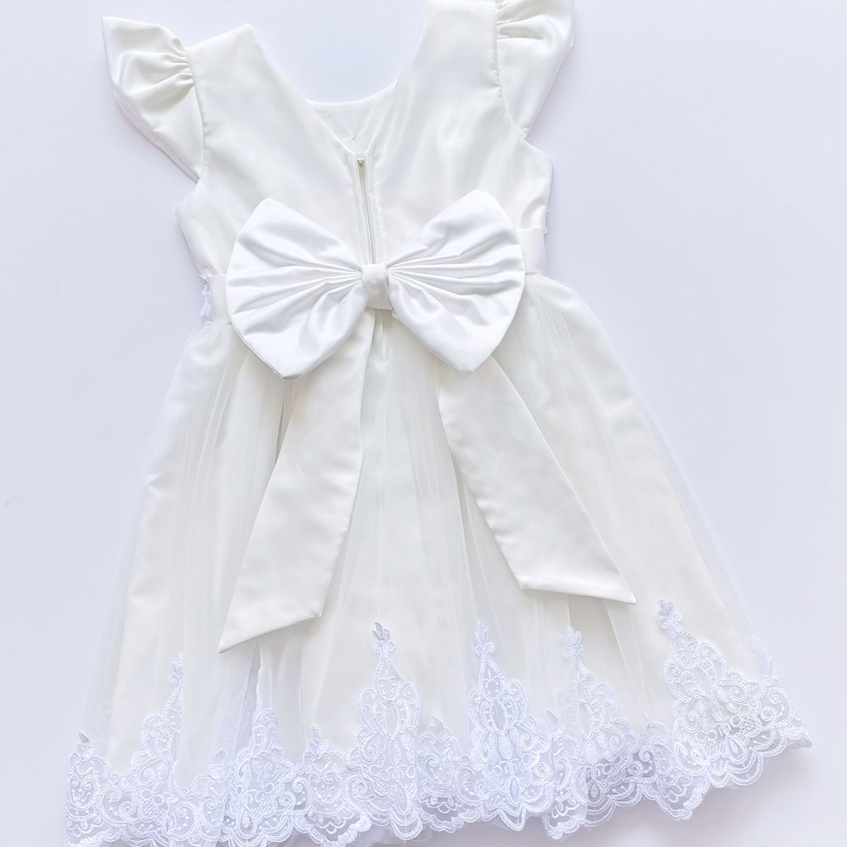 KIDS MASHMELO - VESTIDO DE FIESTA PARA NIÑA CON ENCAJE Y TULL