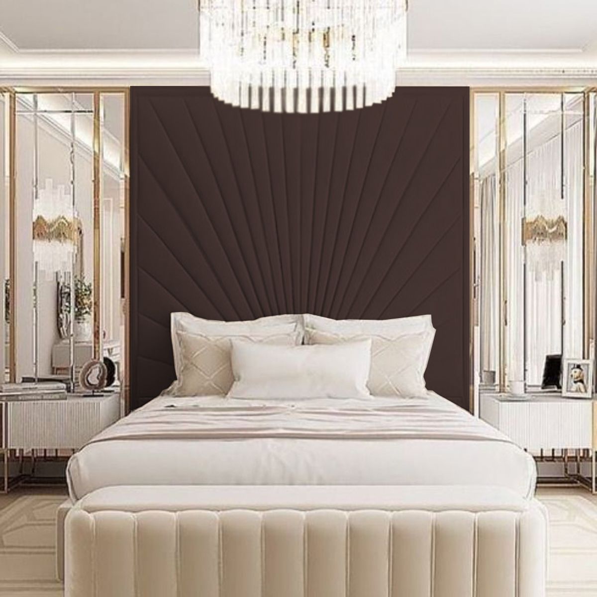 BARAKA HOME - Cabecera Herning King - Chocolate