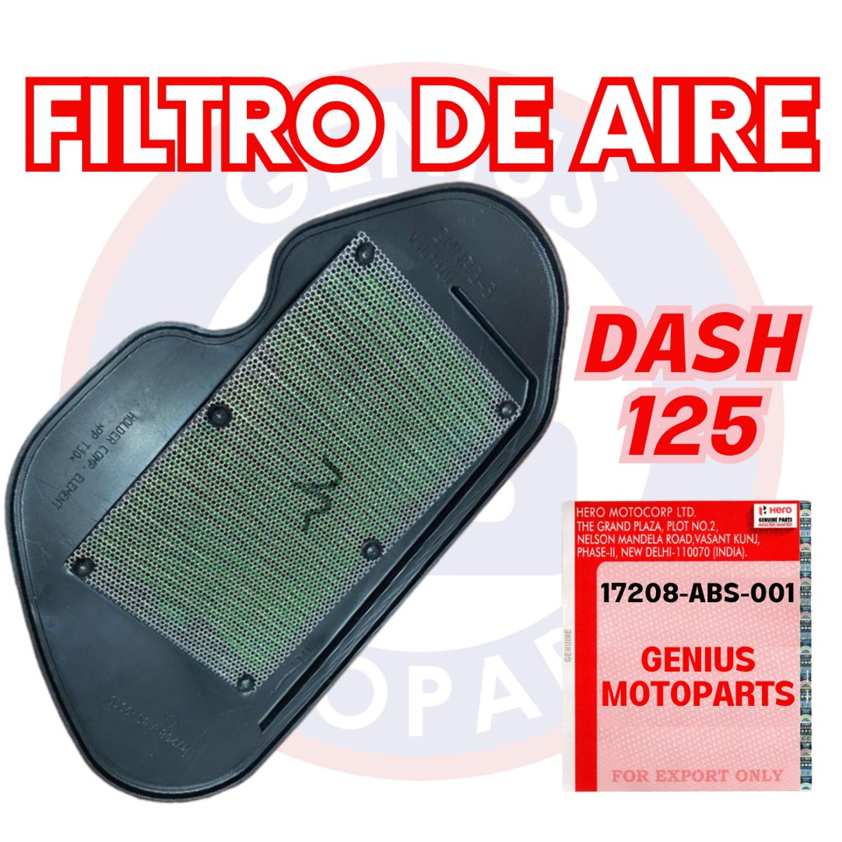 HERO - FILTRO DE AIRE DASH 125