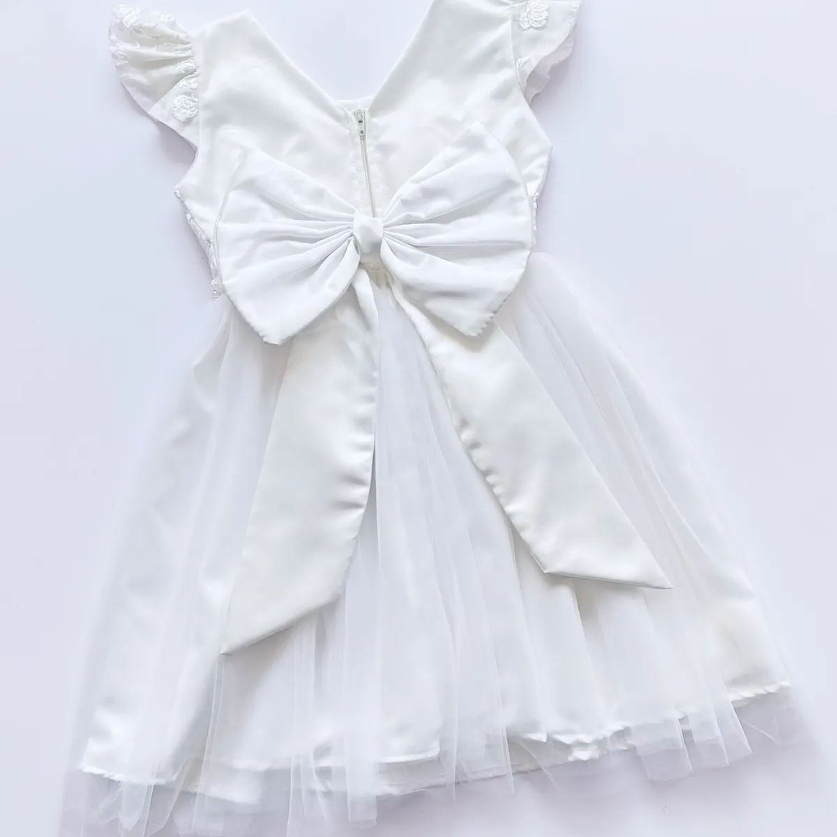 KIDS MASHMELO - VESTIDO DE FIESTA PARA NIÑA CON CINTURON DE PERLAS