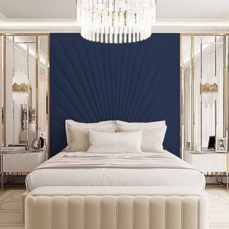 BARAKA HOME - Cabecera Herning 1.5 Plz - Azul Marino