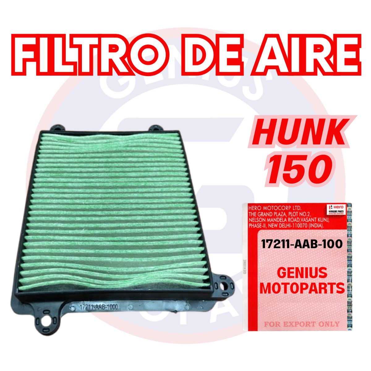 HERO - FILTRO DE AIRE HUNK 150