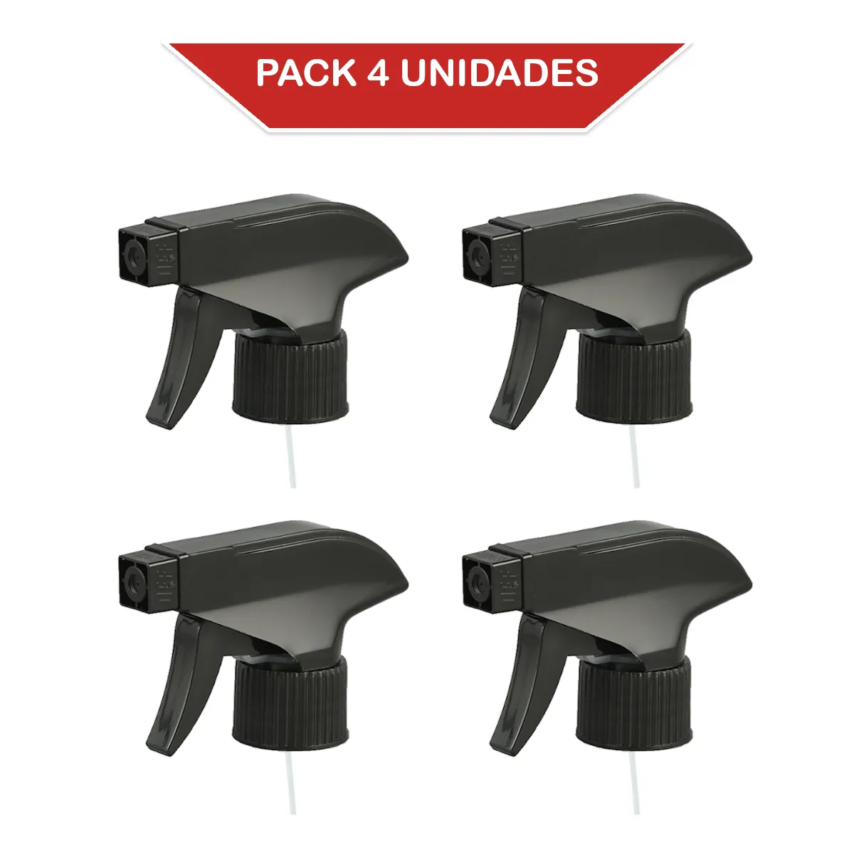 SPRAY - Gatillo pulverizador/rociador/ atomizador R28 NEGRO. Pack 4 unidades