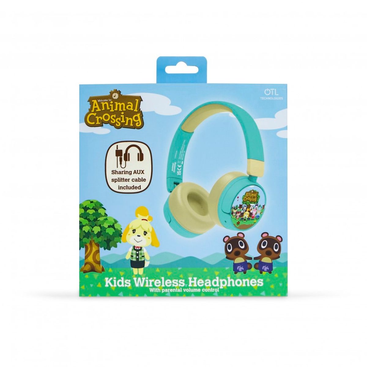 GENERICO - OTL  Animal Crossing Auriculares inalámbricos para niños