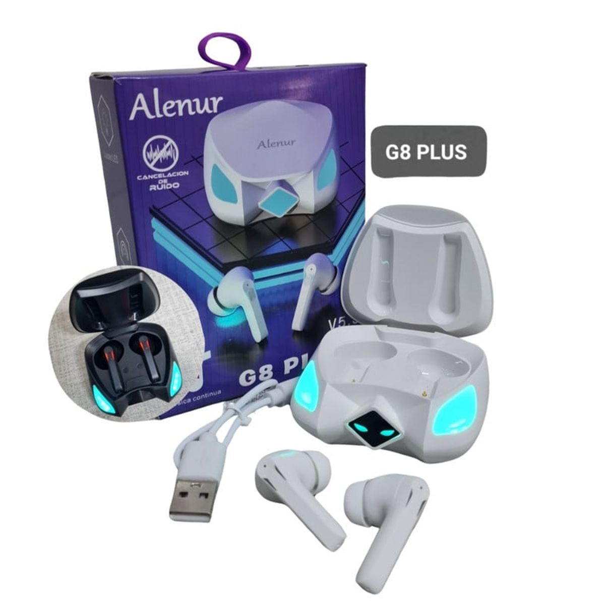 ALENUR - Audifonos Gamer G8 Plus Color Blanco Alenur