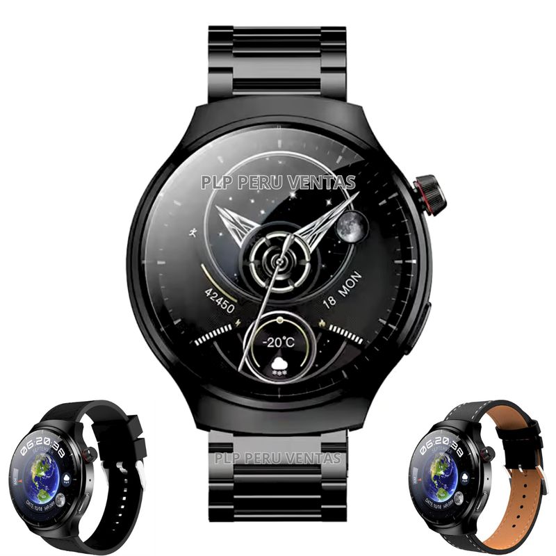OEM - Smartwatch HW6 Max Amoled 3D ChatGpt 3 Correas Negro