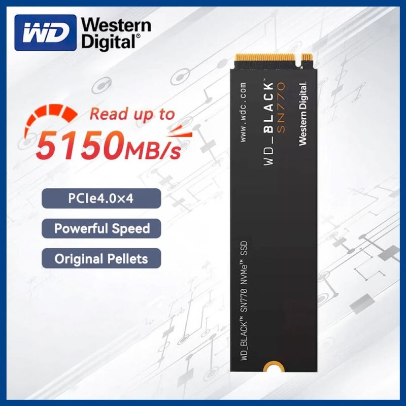 WESTERN DIGITAL - Disco Solido Ssd Western digital  Black Sn770 M.2 Nvme Gen 4.0 - 1tb