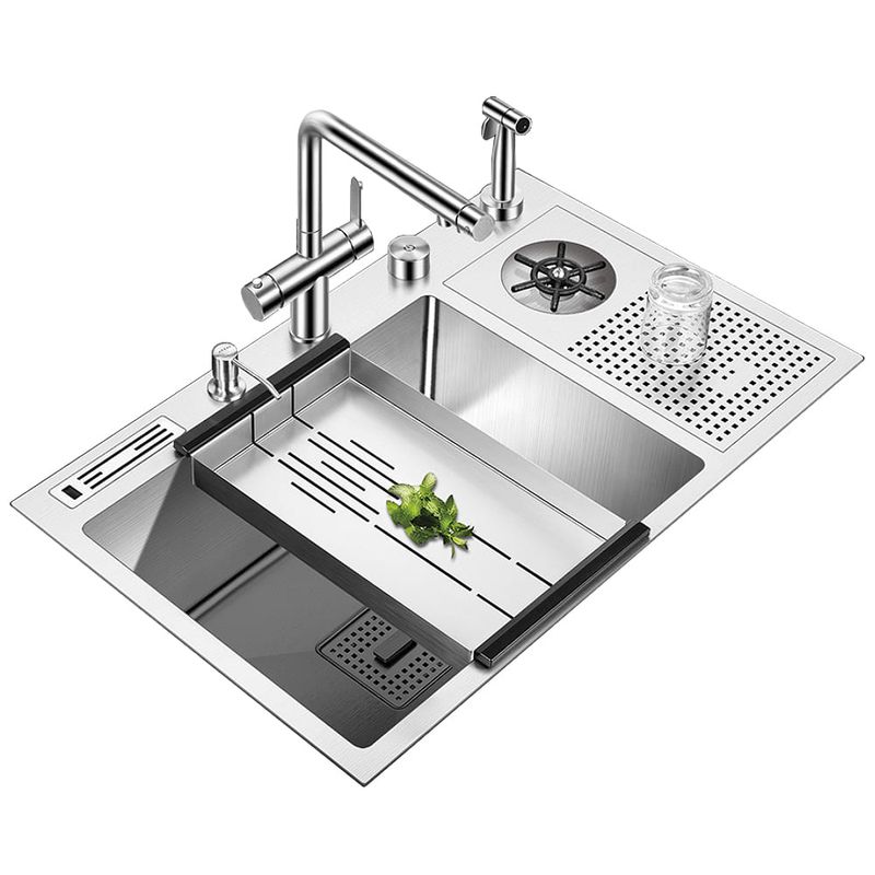 HIGRILL - Lavadero Multifuncional deluxe con Area de Enjuague para vasos Bar