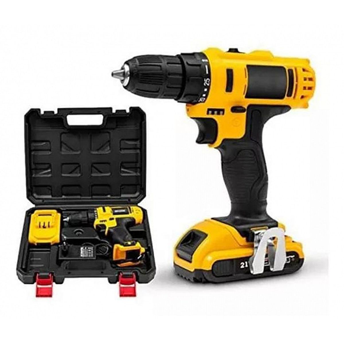 GENERICO - SET MALETIN TALADRO DESTORNILLADOR INALAMBRICO