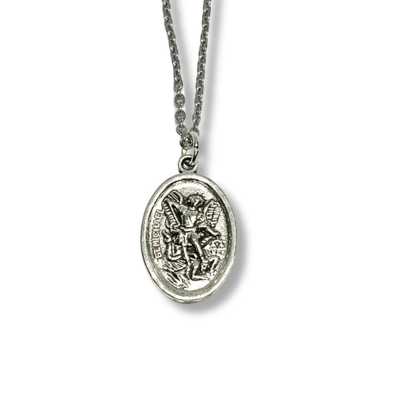 SANTORAL - Dije San Miguel Arcangel y Cadena - Metal