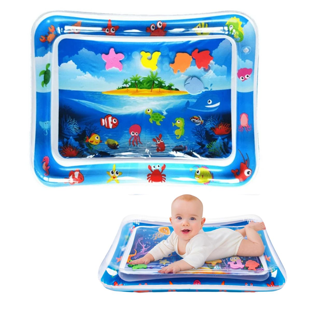 GENERICO - Alfombra de agua inflable para bebe rectangulo mod10