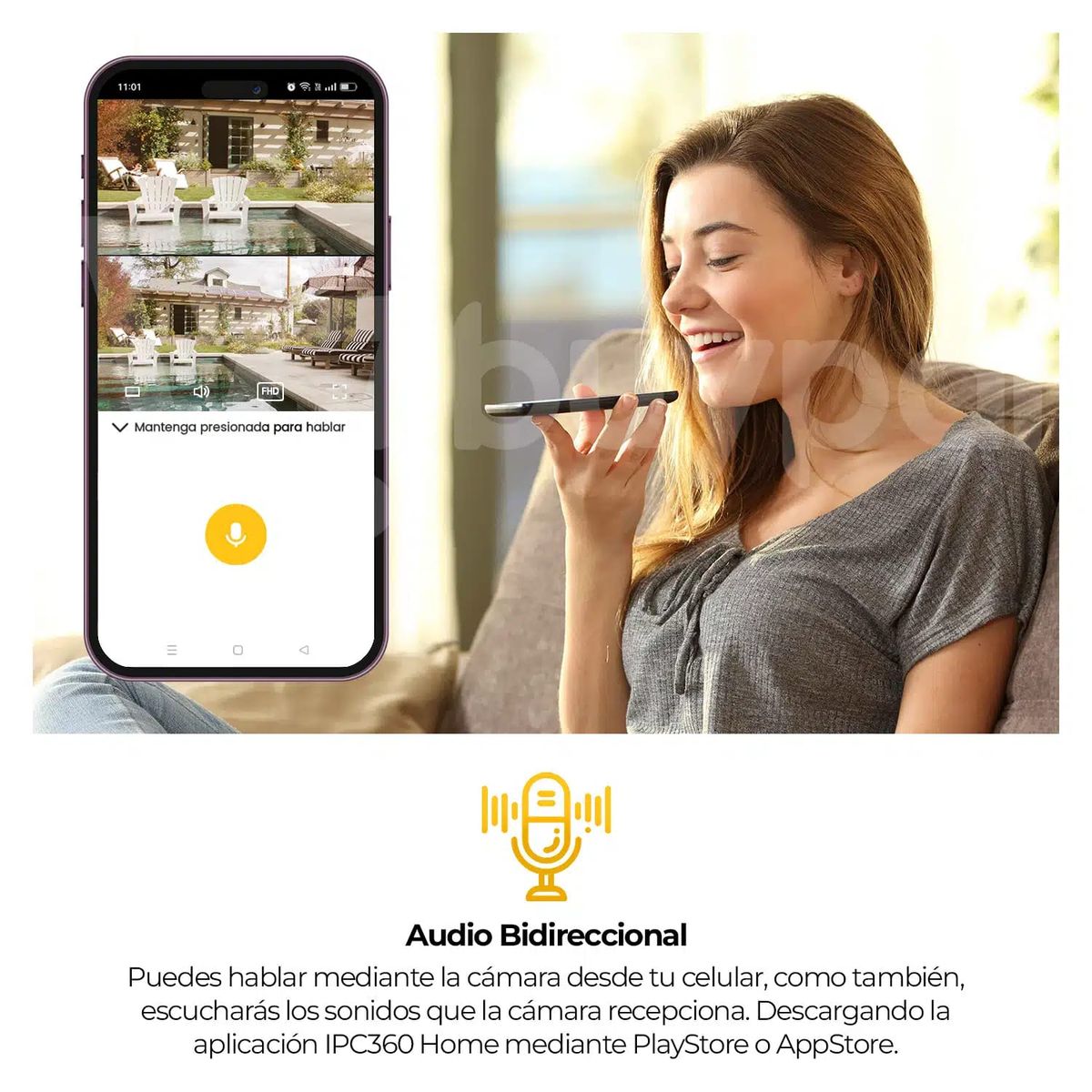 OEM - Camara Ip Wifi Ptz Doble Lente 360 Exterior Sirenas Alarma