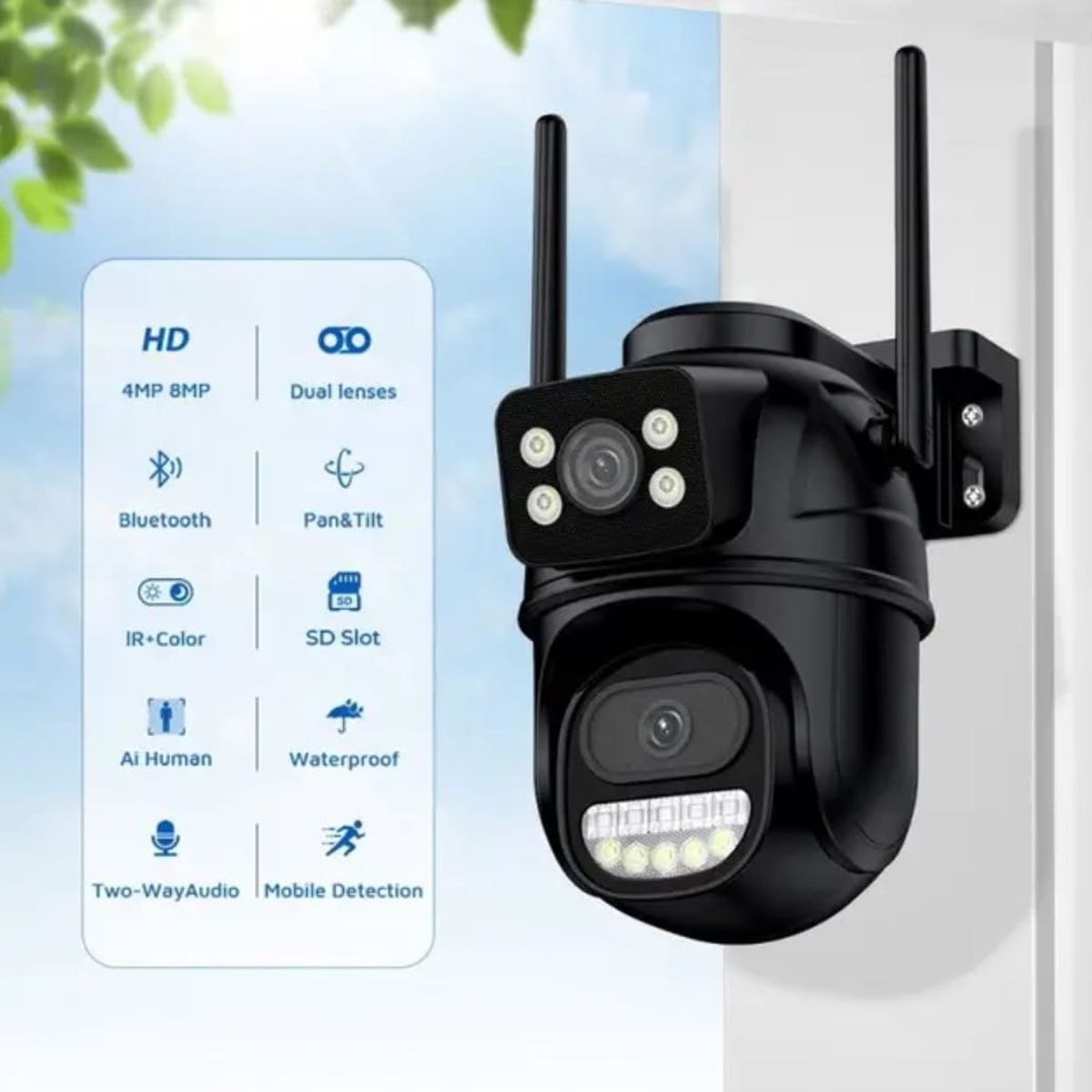 OEM - Camara de Seguridad Doble Lente Ultra HD