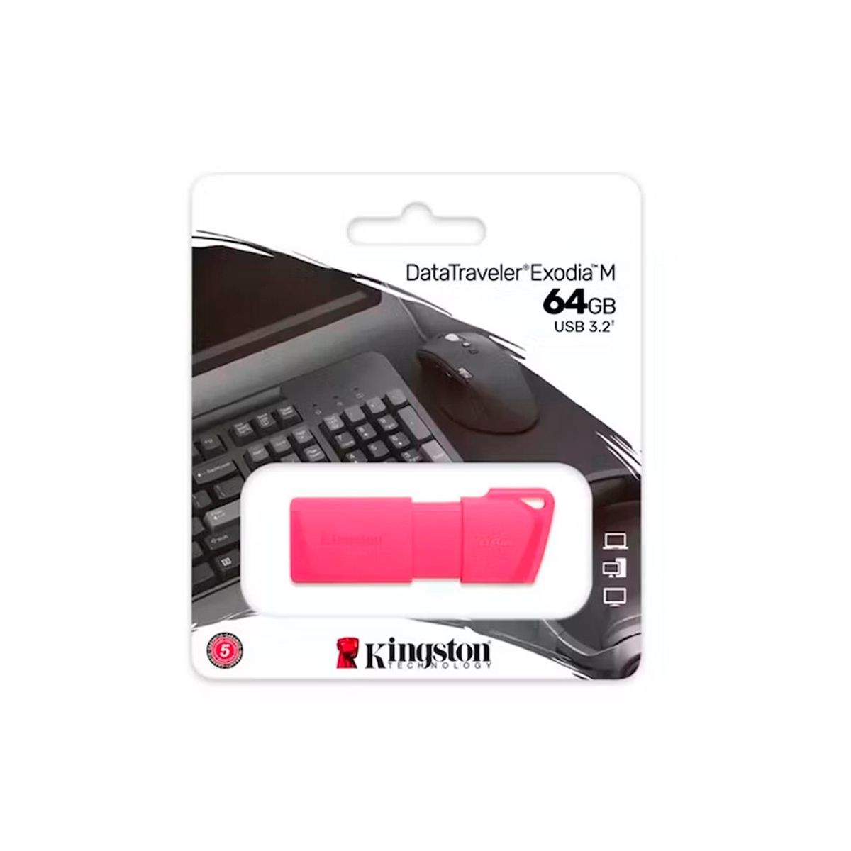 KINGSTON - Memoria Usb 64gb Kingston 3.2 Exodia Neon Pink KC-U2L64-7LN