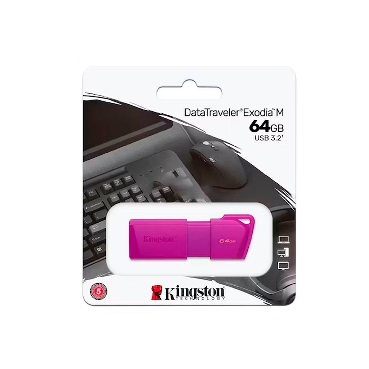 KINGSTON - Memoria Usb 64gb Kingston 3.2 ExodiaNeon Purple KC-U2L64-7LP