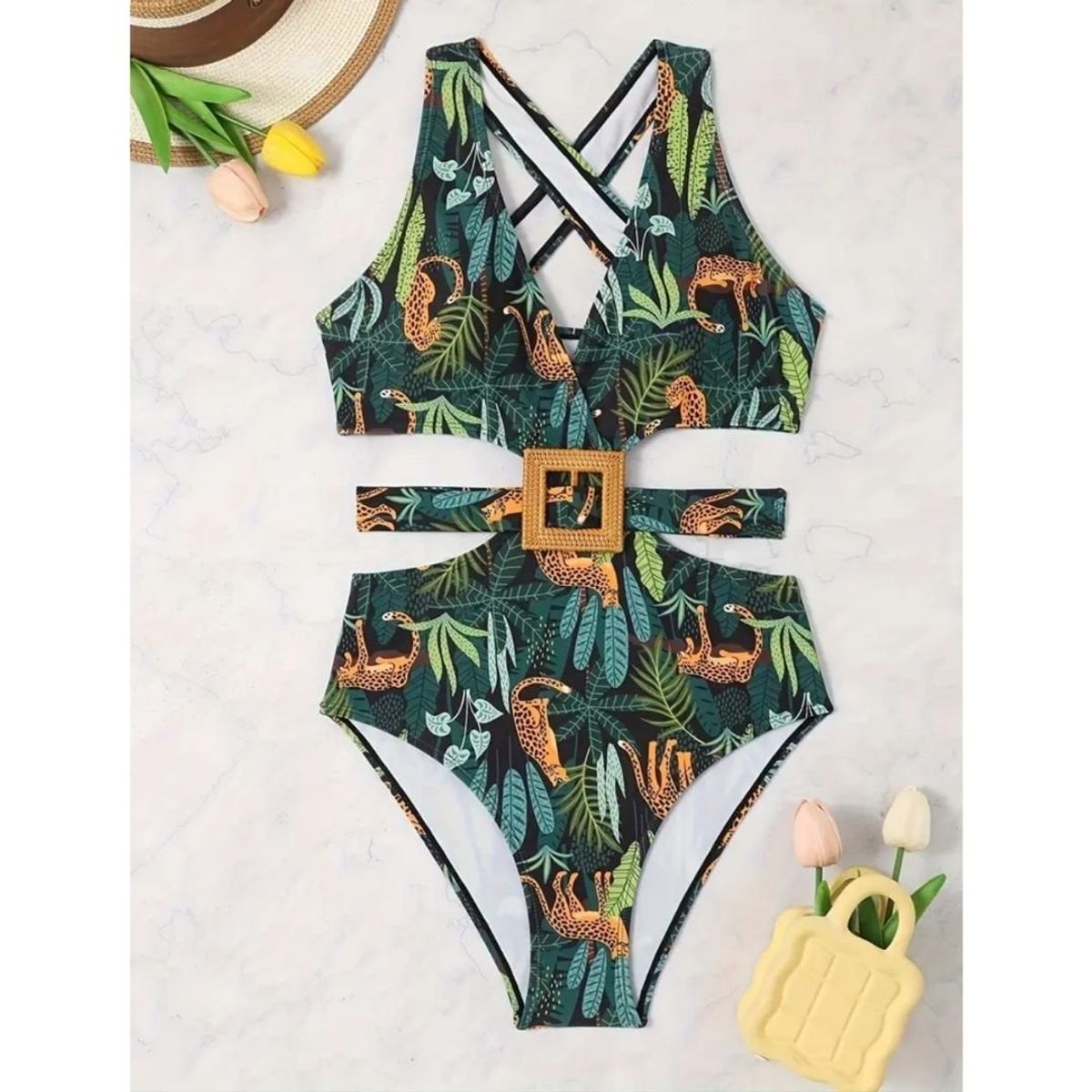 GENERICO - TRAJE DE BAÑO CON COPA Y FORRO INTERNO