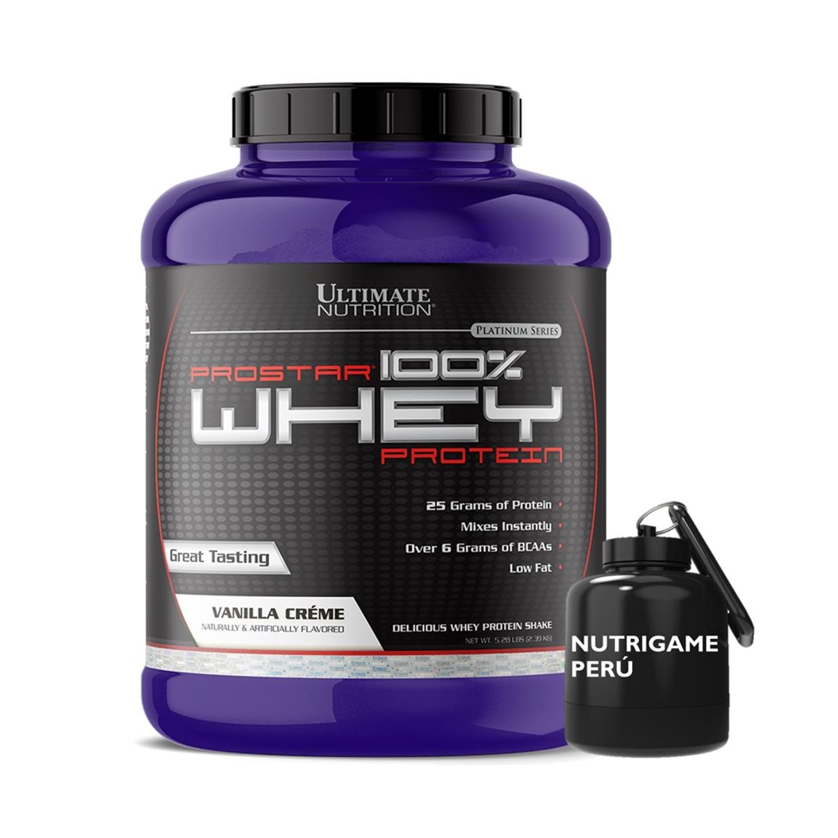 Ultimate Nutrition - Proteína Prostar 100% Whey 5 LB VAINILLA +Porta - Tienda Física