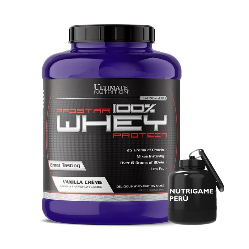 ULTIMATE NUTRITION - Proteína Prostar 100% Whey 5 LB VAINILLA +Porta - Tienda Física