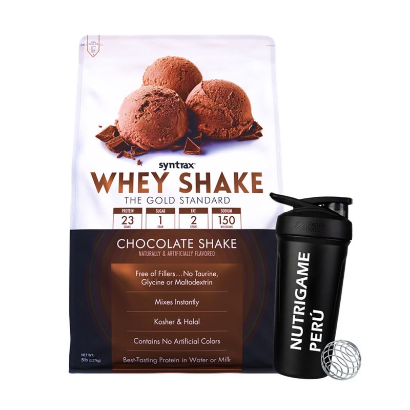 SYNTRAX - Proteína Whey Shake 5 LB Syntrax CHOCOLATE +Shaker - Tienda Física