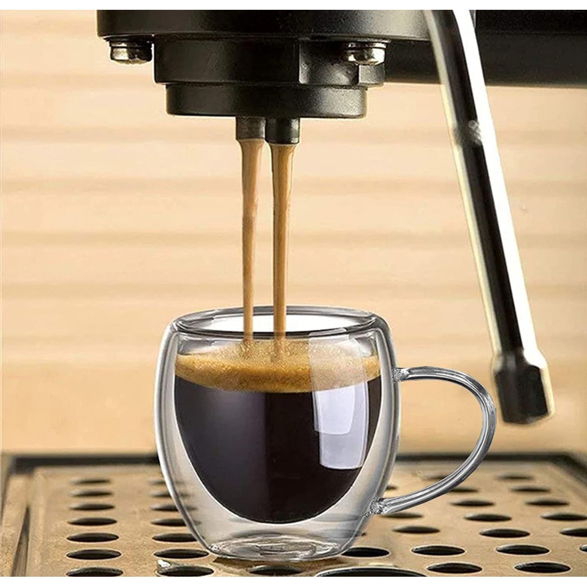 GENERICO - Kit cafetera moka italiana 6tz + 2 tazas espresso