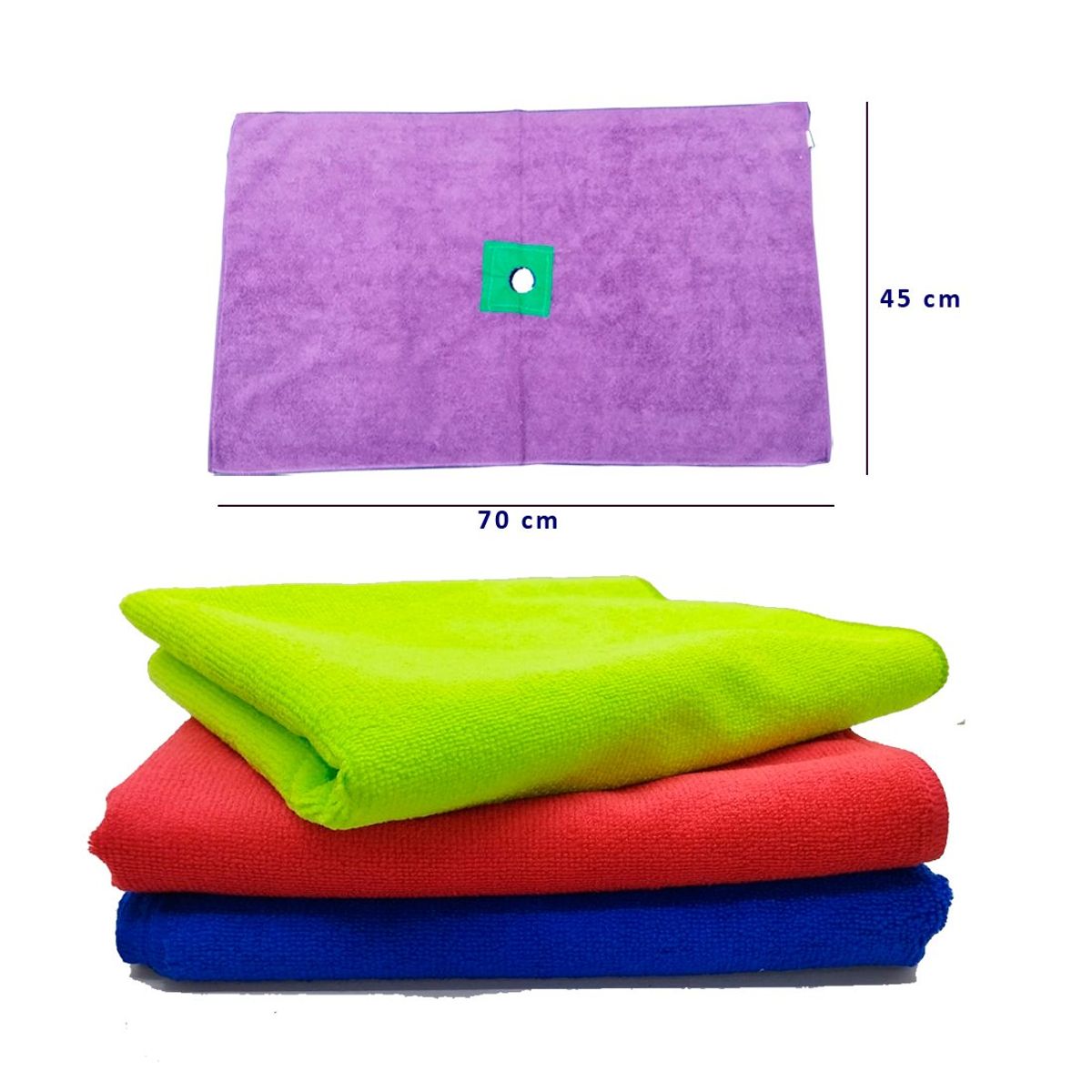 GENERICO - Trapeador Microfibra 70 cm x 45 cm SI Ojal Color Variado
