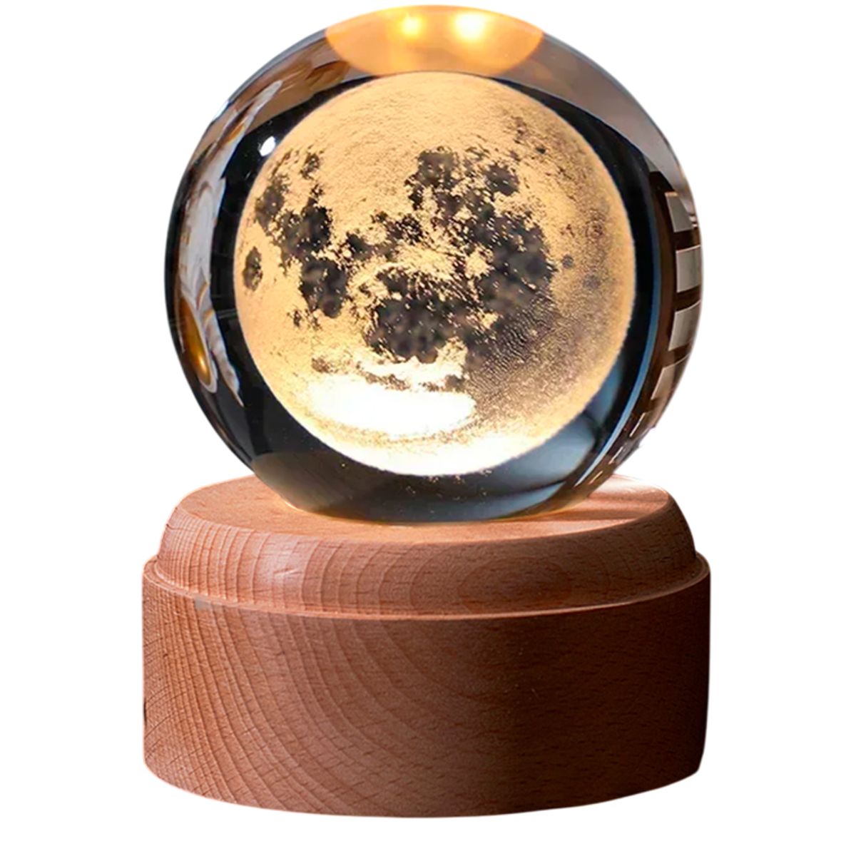 GENERICO - LAMPARA ESFERA 3D GIRATORIO MOD LUNA
