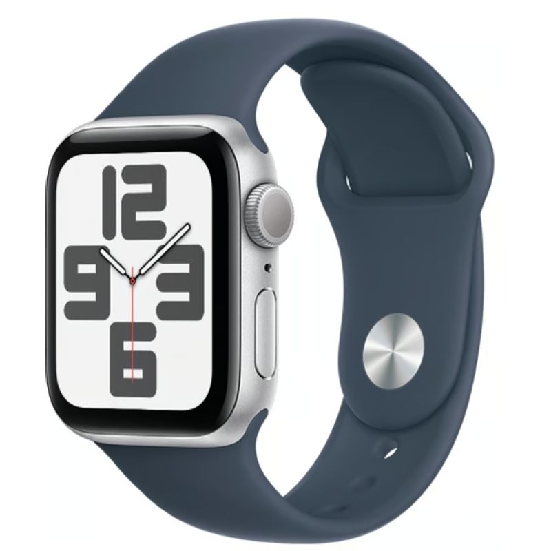 APPLE - Apple Watch SE 2024 GPS 40mm Silver Alimunium Denim Sport Band SM