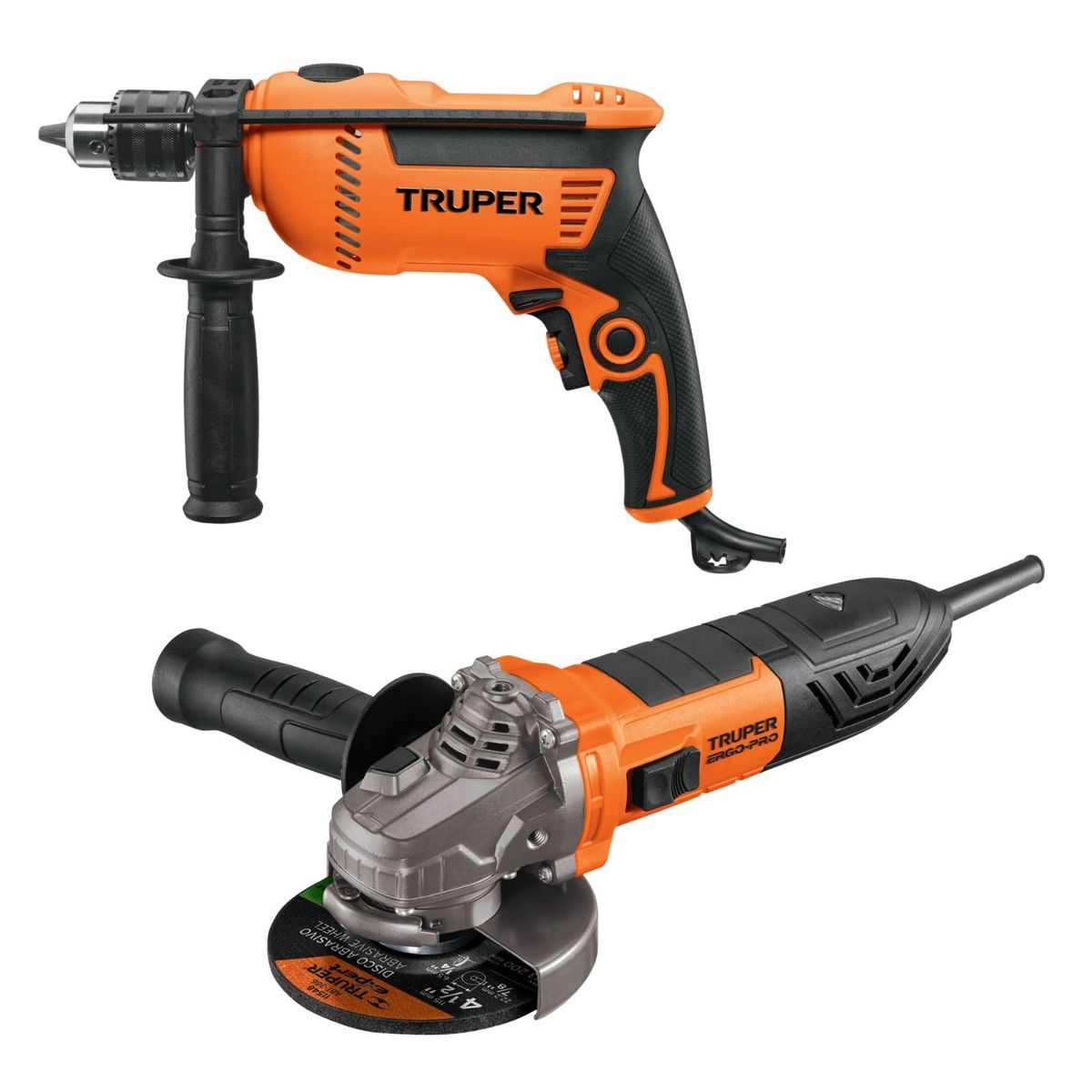 TRUPER - Combo Taladro 700W + Amoladora 4 1/2 850W Truper