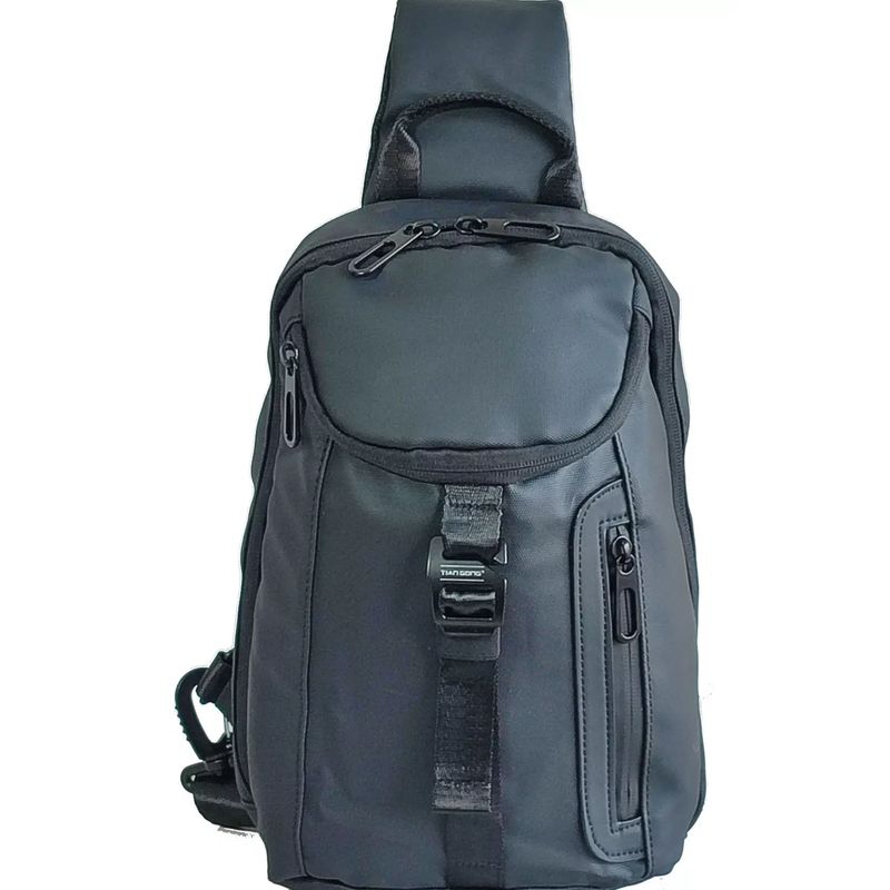 GENERICO - Pechera canguro morral urbano Tian Gong Plomo