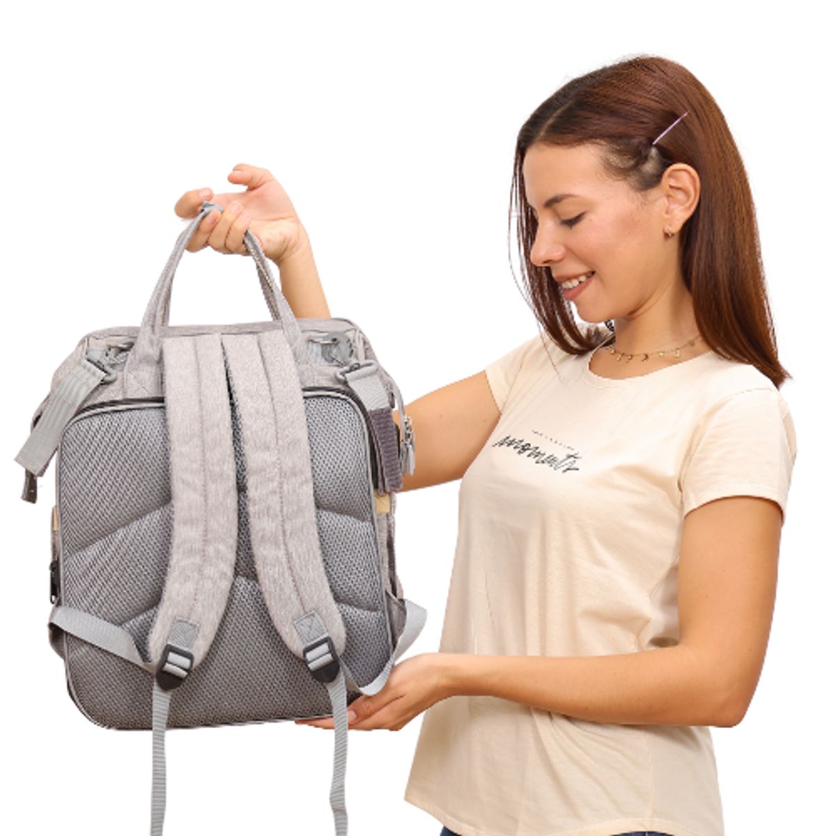 AIMAMA - Mochila Cuna Para Bebé color Gris