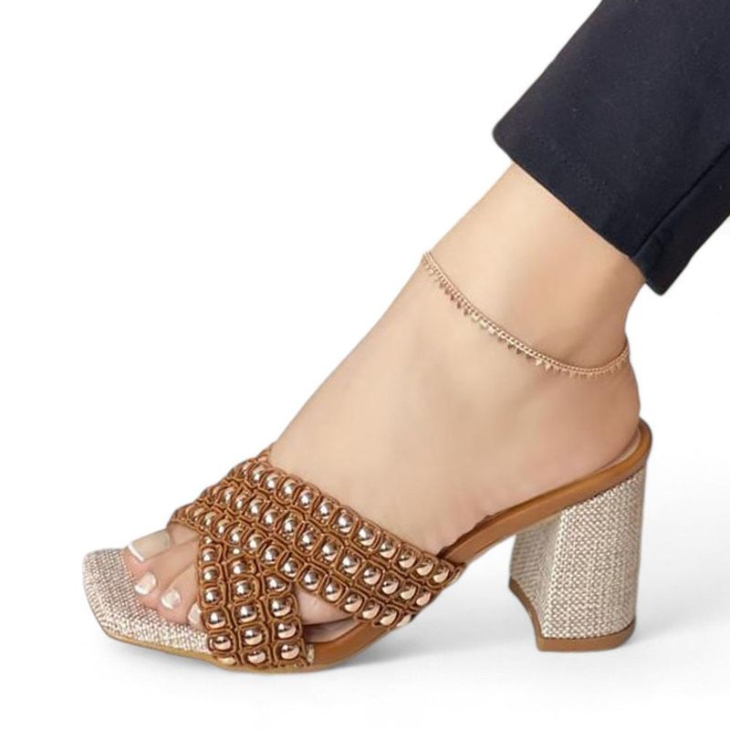 GENERICO - Taco mujer punza encrucijada 2086L-58 TACO 7 color camel.-