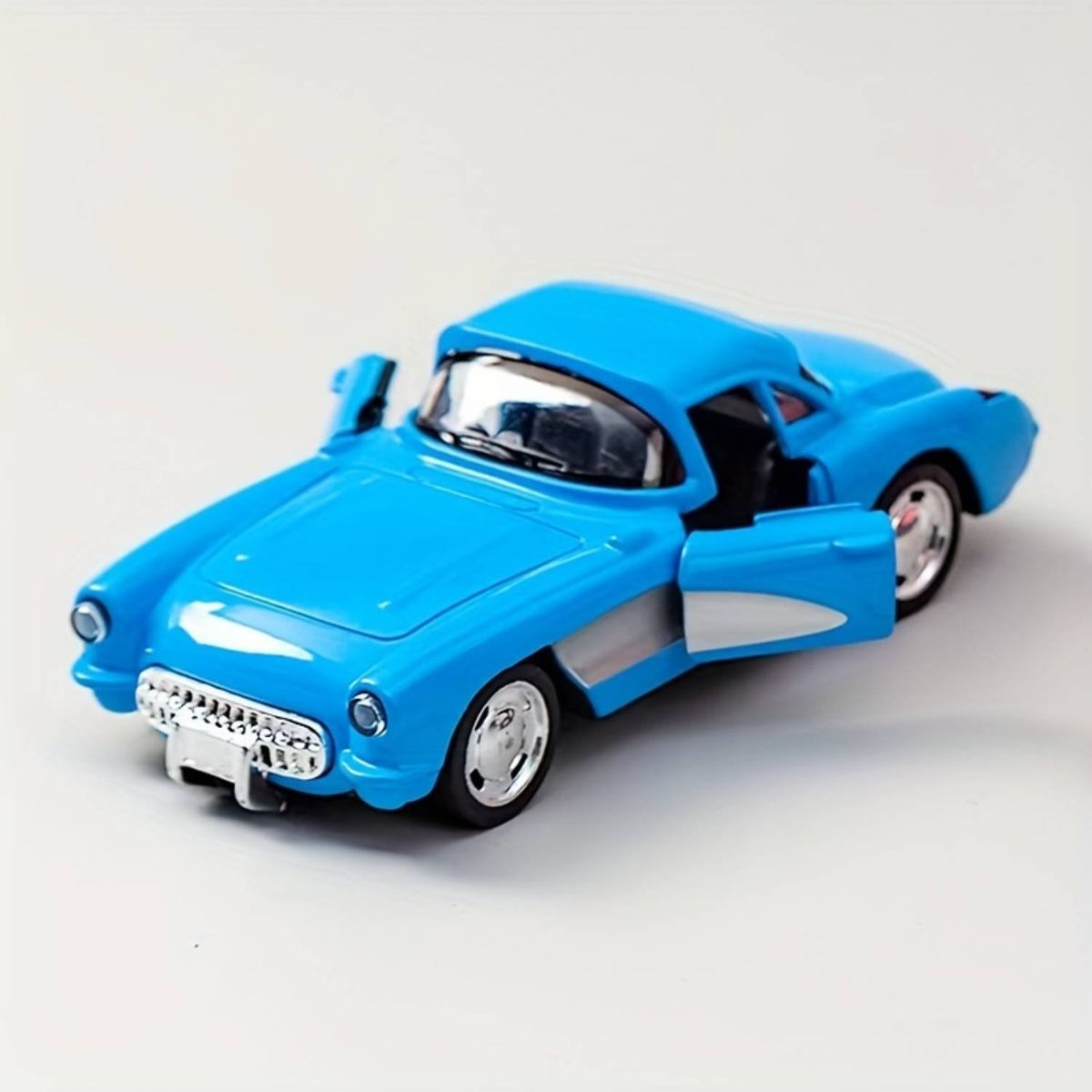 GENERICO - Auto Clasic Corvette de 1957 Azul 13 Cm