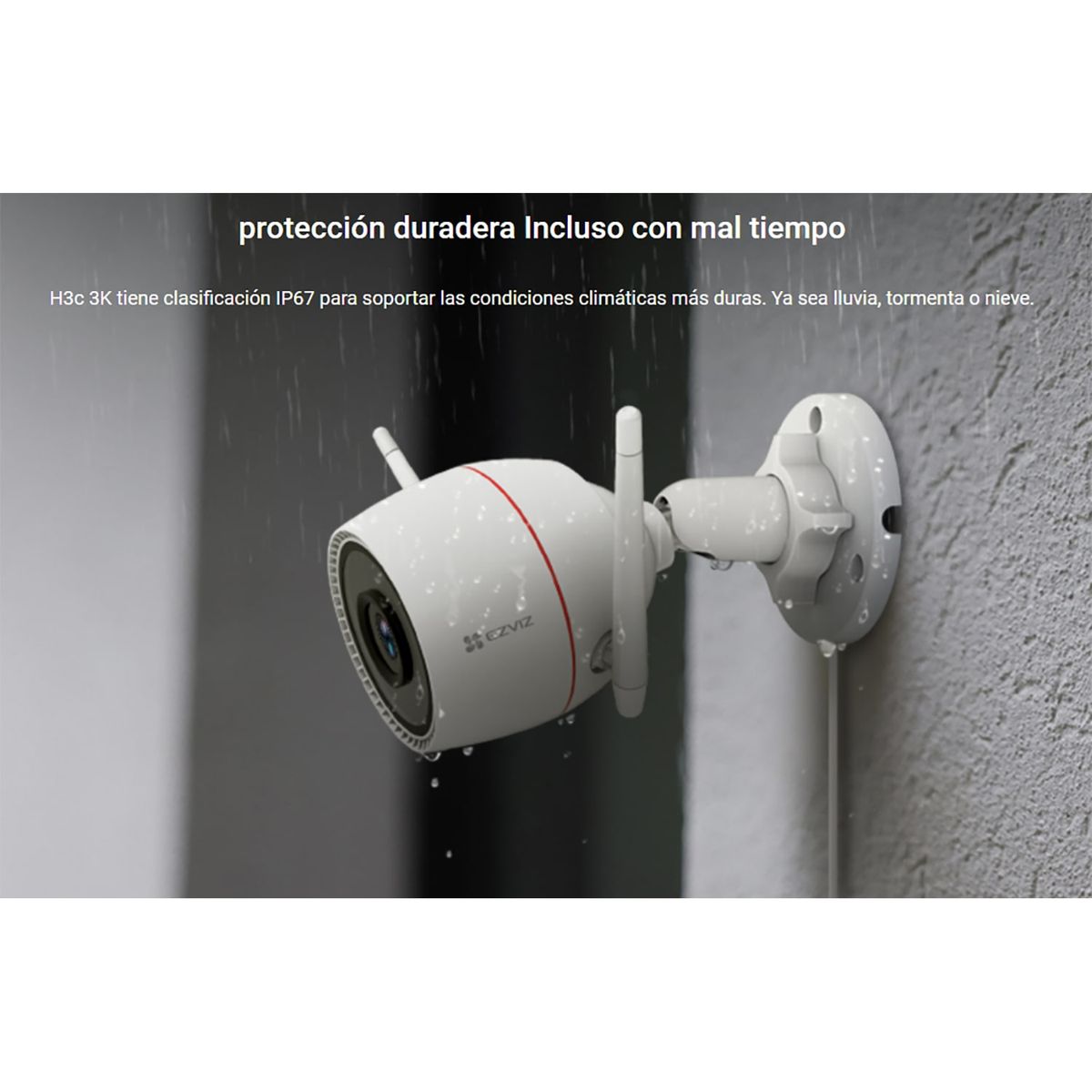 EZVIZ - Ezviz H3C 5MP 3K Cámara Wifi de Vigilancia Exterior IP67 Noche Color