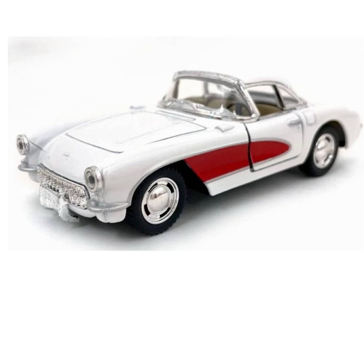 GENERICO - Auto Clasic Corvette de 1957 Blanco13 Cm