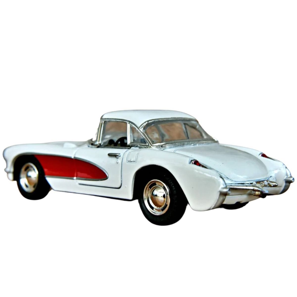 GENERICO - Auto Clasic Corvette de 1957 Blanco13 Cm
