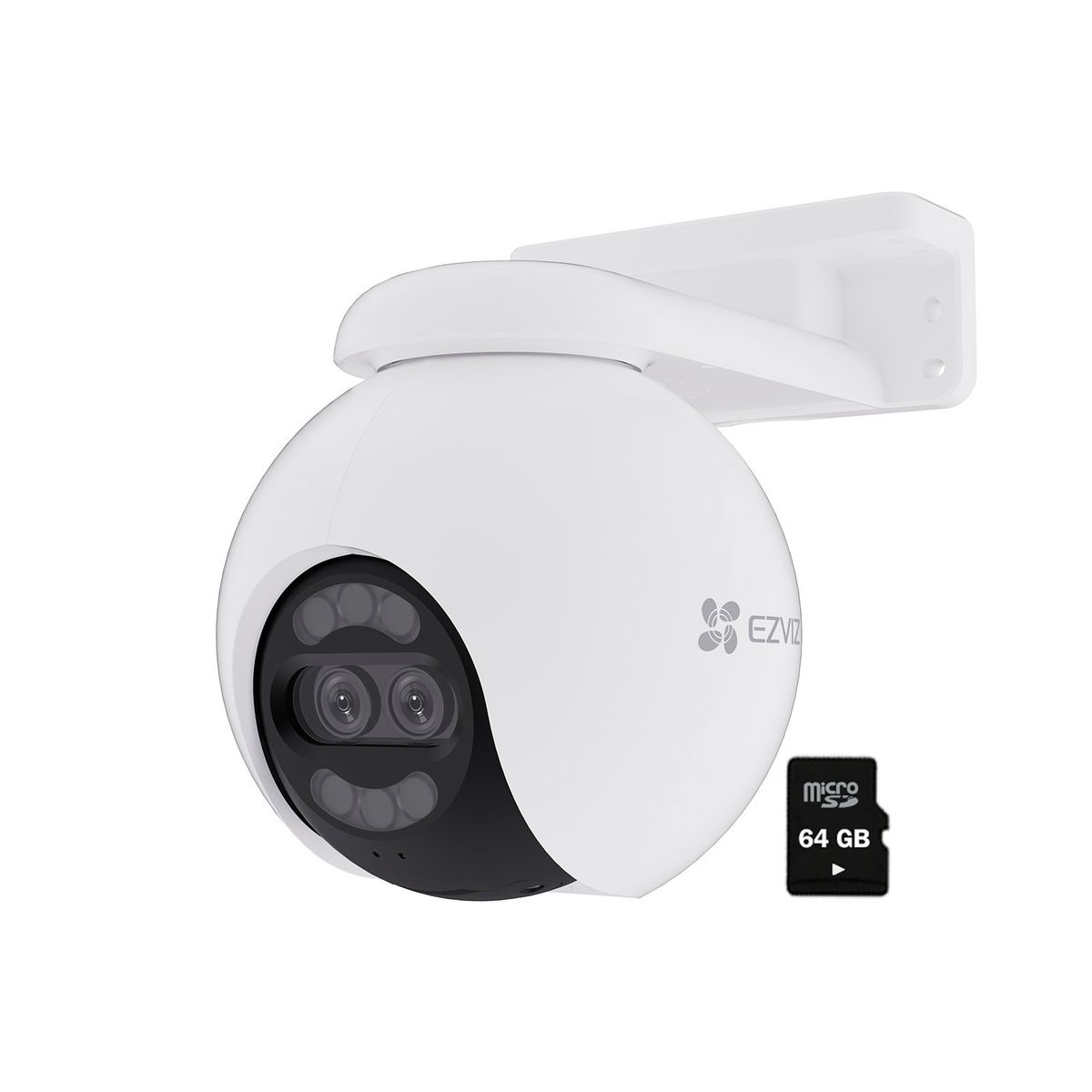 EZVIZ - Ezviz H80X Dual 4K + 2MP Lente Cámara Wifi Smart Exterior + SD 64GB