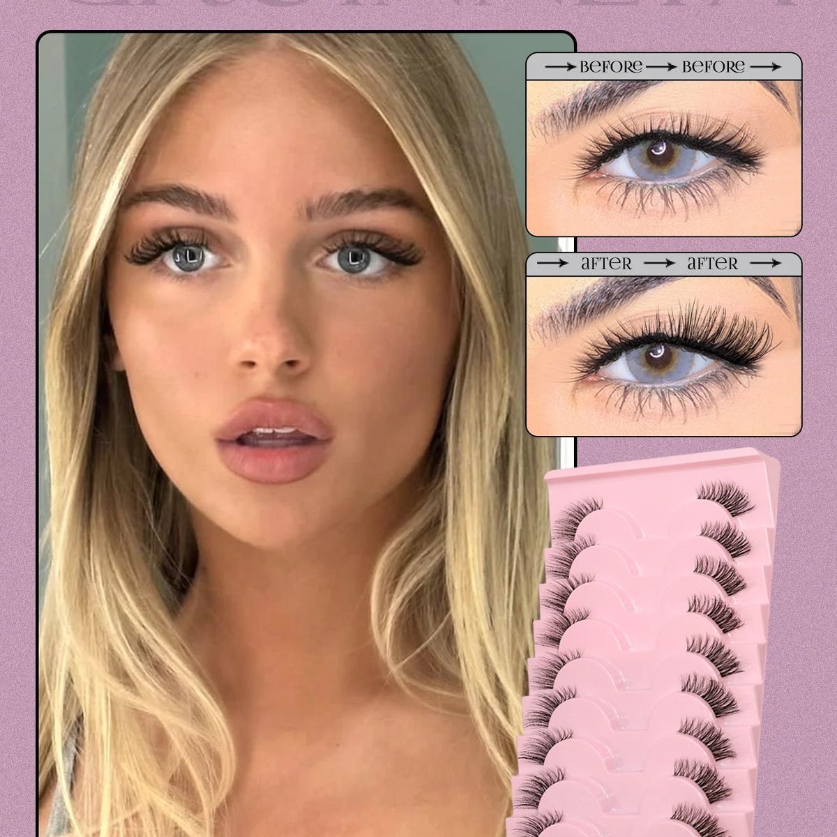 GENERICO - Pestañas Postizas de Aspecto Natural