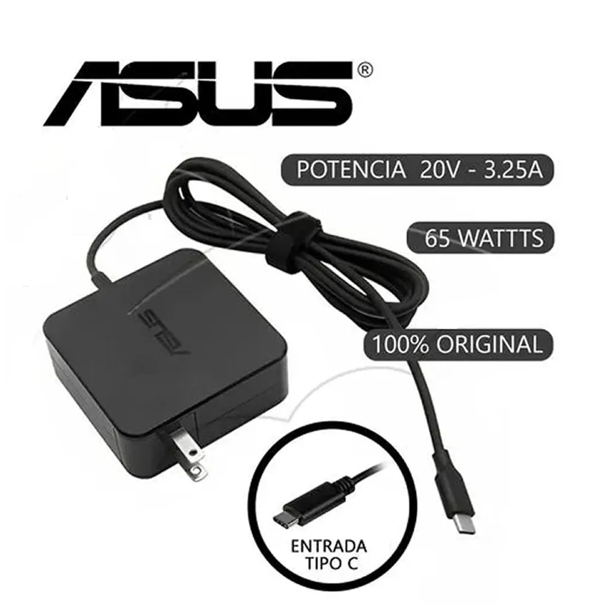 ASUS - Cargador Asus Tico C 19v 3-42a 65w  - ORIGINAL