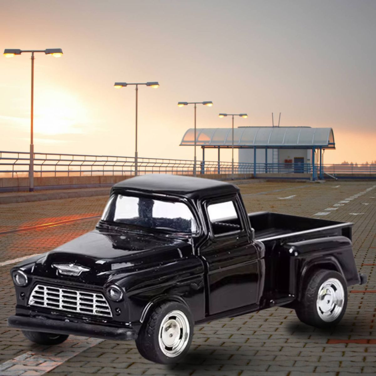 GENERICO - Camioneta Chevy Pickup Negro De 1960