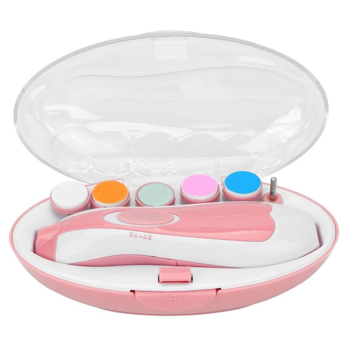 GENERICO - Kit Limador de Uñas Eléctrico para Bebes Rosado