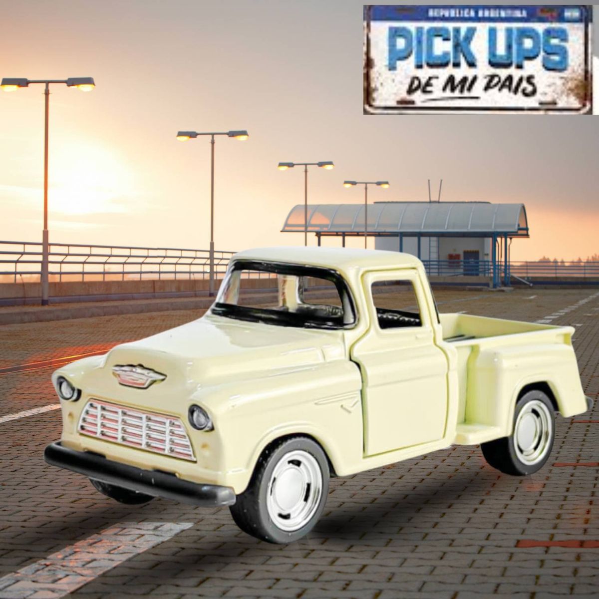 GENERICO - Camioneta Chevy Pickup Crema De 1960
